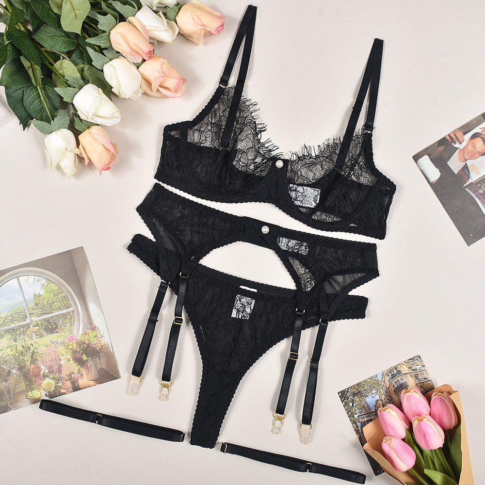 Lace Pearl Lingerie Set