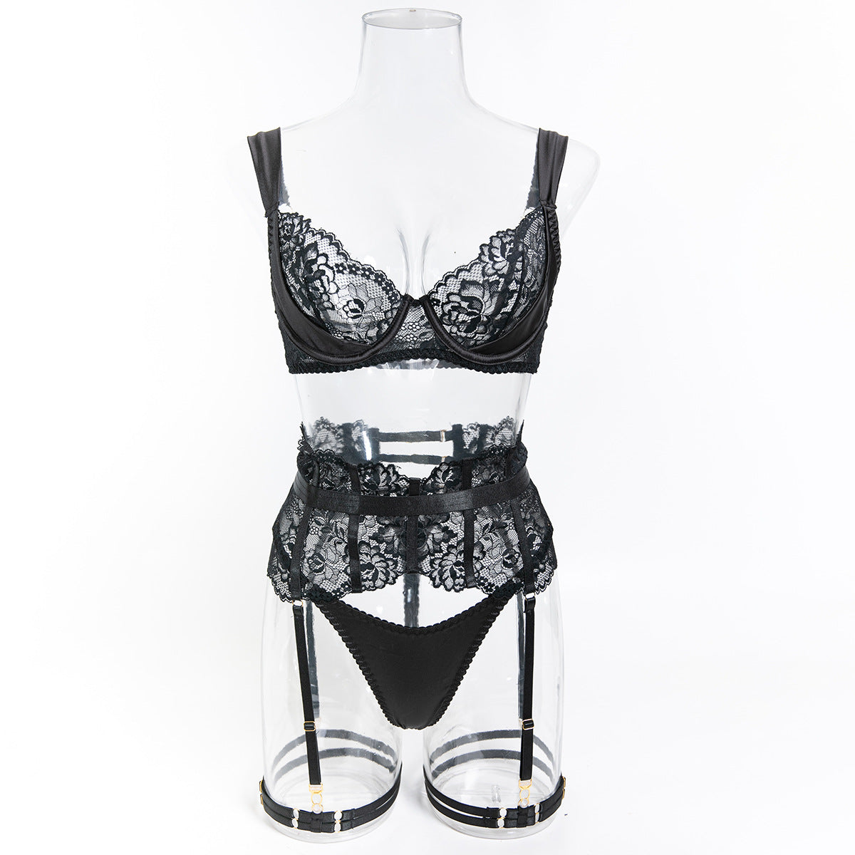 Wide-Strap Double-Band Garter Set