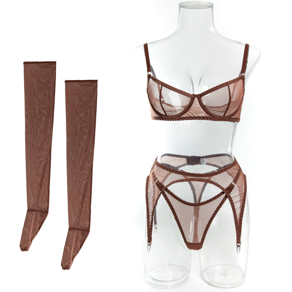 Sculpted Mesh Desire Lingerie Set