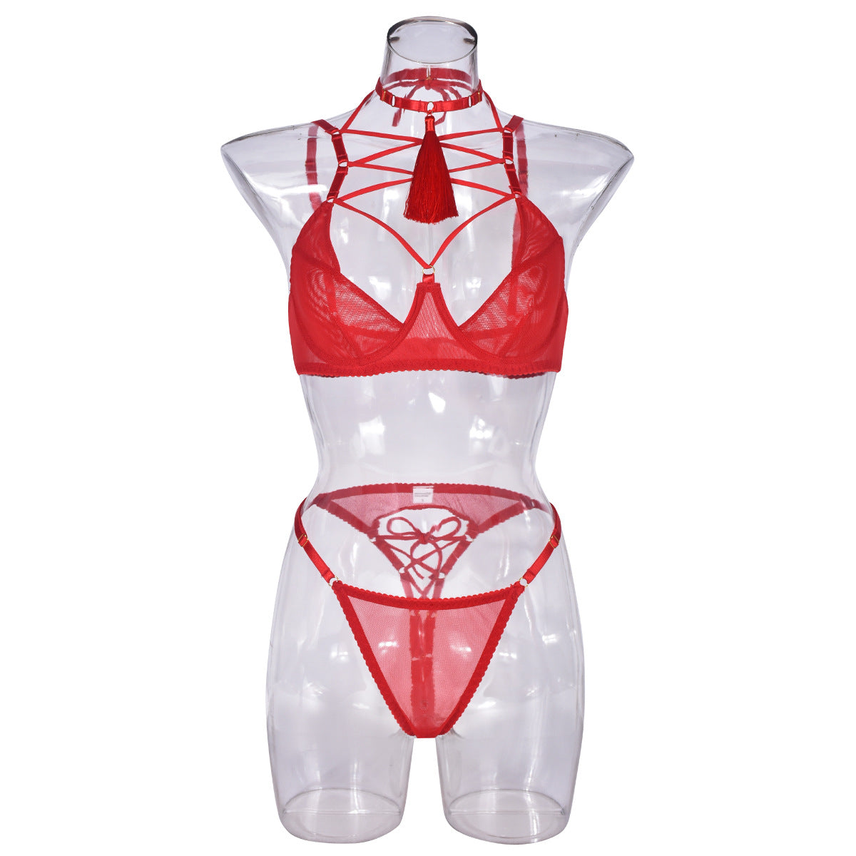 Strappy Tassel Lingerie Set