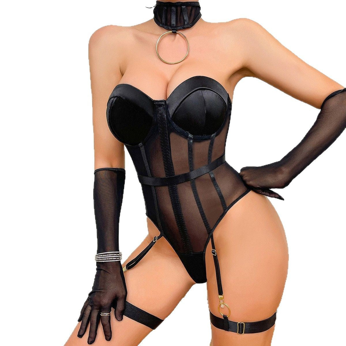 Sheer Mesh Shaping Bodysuit