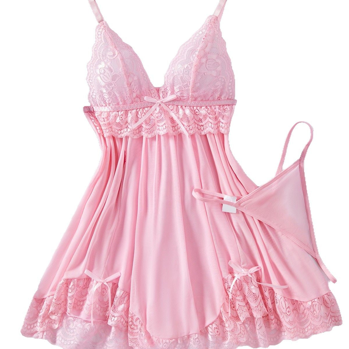 Lace Nightdress Two Piece Set