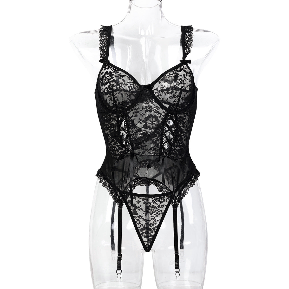 Lace Sculpting Garter Lingerie Set