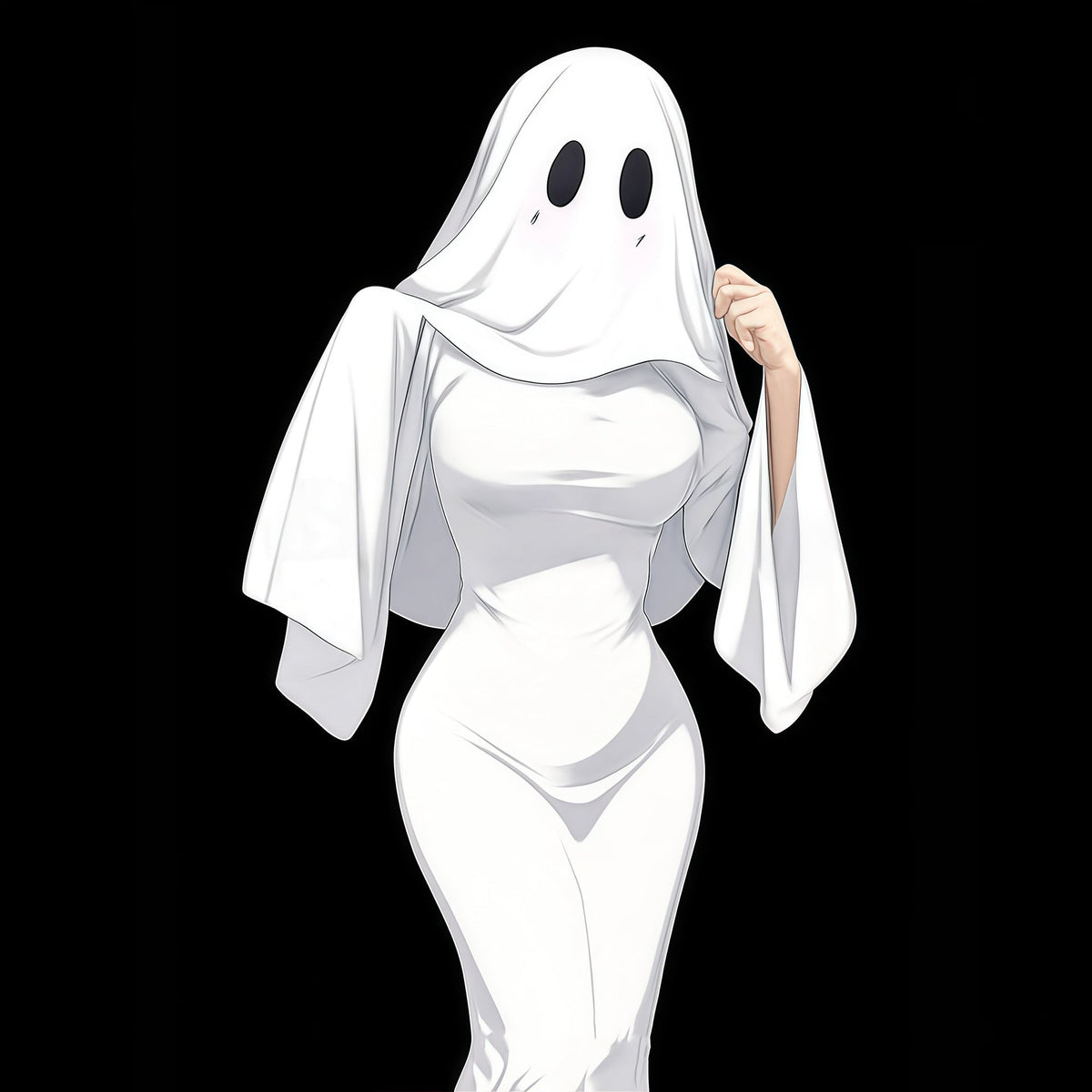 Ghost Veil Bodycon Costume Set