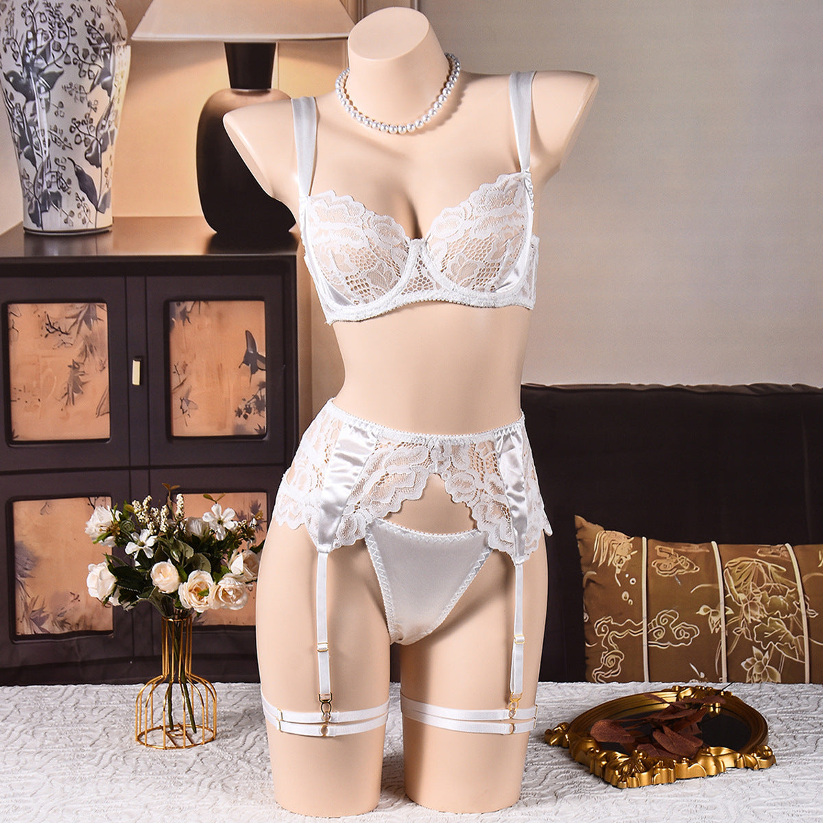 Satin Lace Reverie Set